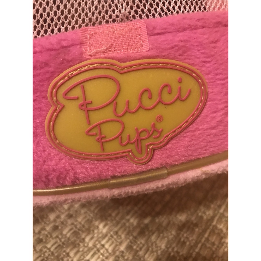 Pucci Pups Pink Dog Carrier Bag‎ Purse with Plush Dog Toy Bows - Picture 6 of 9